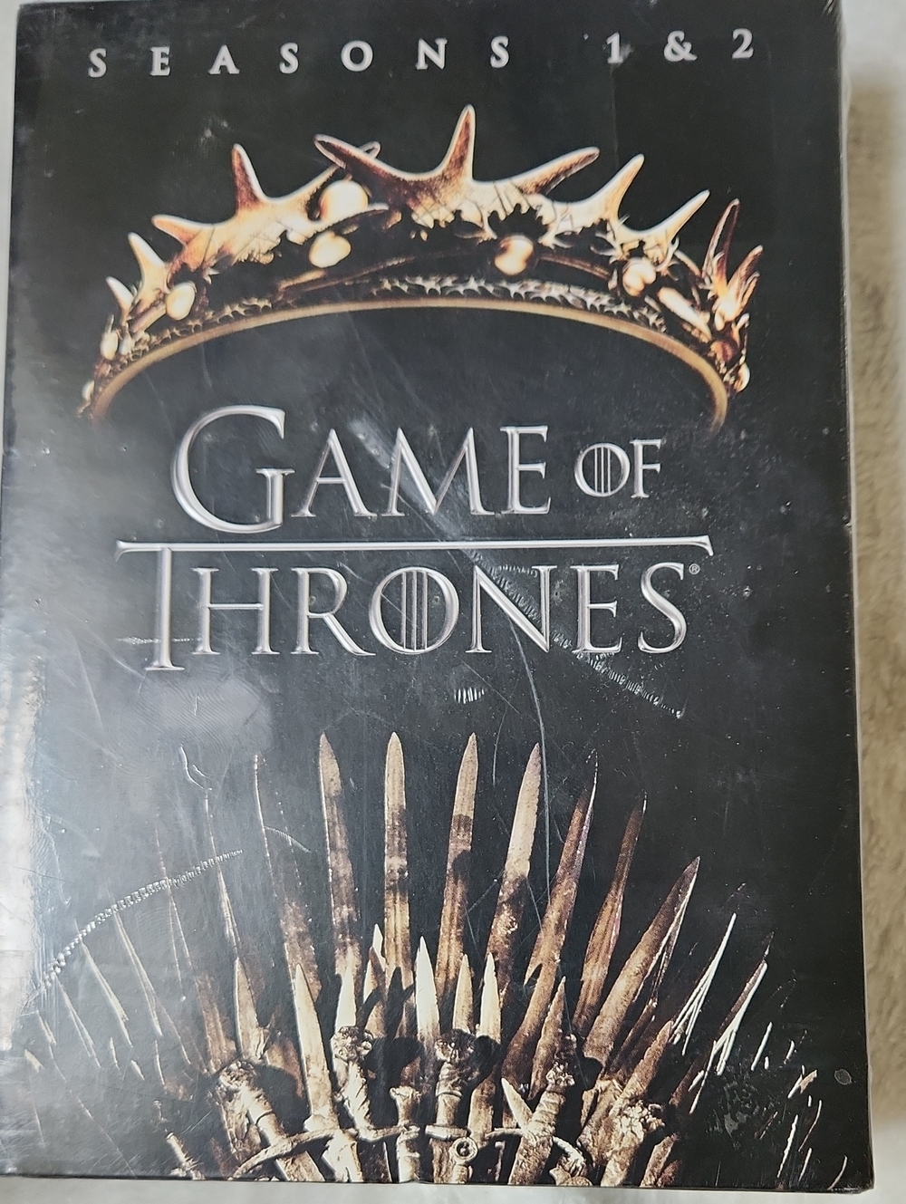 Game of Thrones Seasons 1 & 2 DVD Box Set - Black with Gold Accents